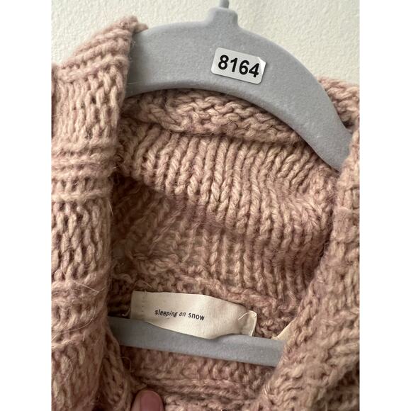 Sleeping On Snow Pink Multi Colorblock Sweater Sz M - Picture 4 of 4